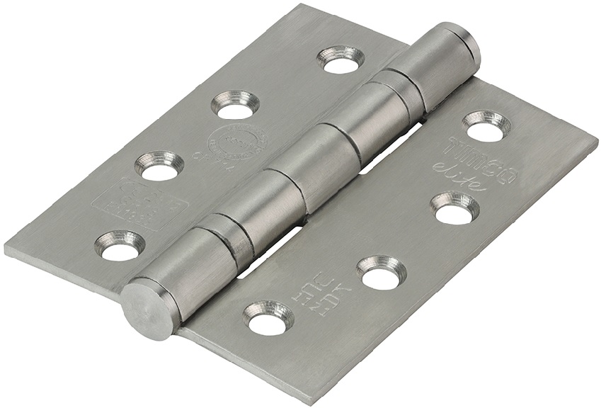 Timco 101 x 76 x 3 - Grade 13 Fire Door Hinges - Satin Stainless Steel - Blister Pack of 2